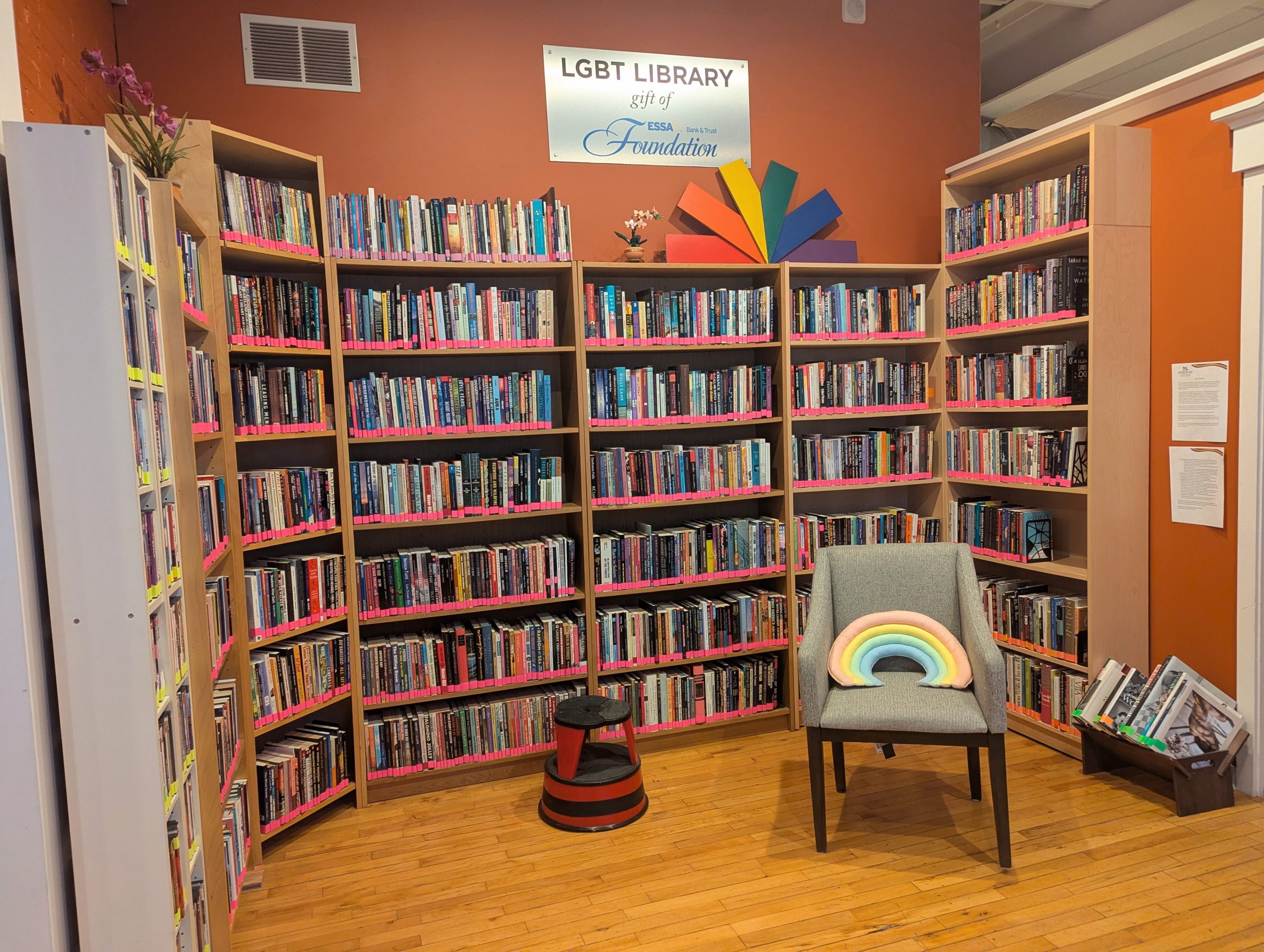 Interior view of the youth drop-in center space